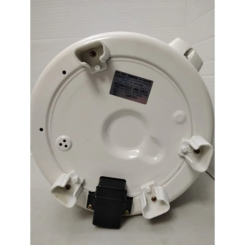 Vintage Zojirushi Rice Cooker 5 Cup NFR-1003 White Floral Spoon Holder Test Work